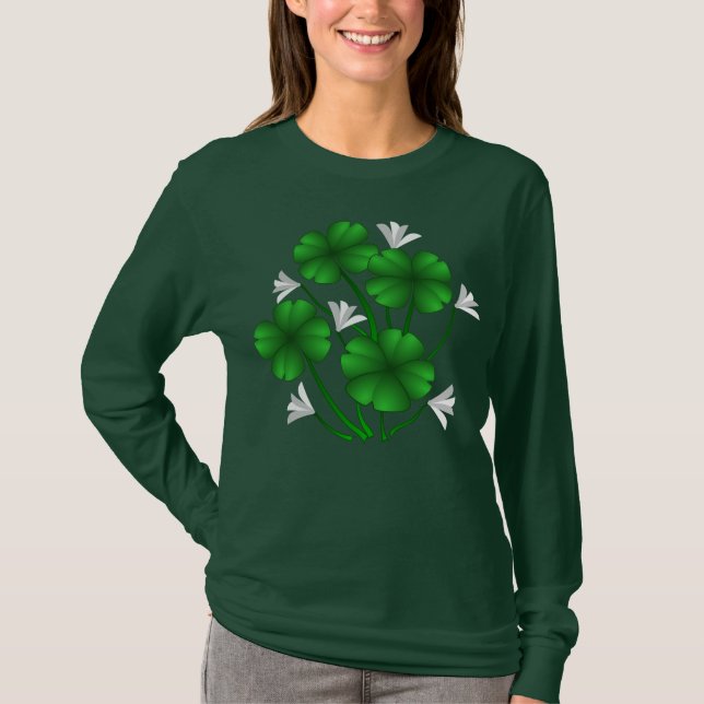 Lucky Irish Women's Shirt St. Patrick's Lady Shirt (Front)