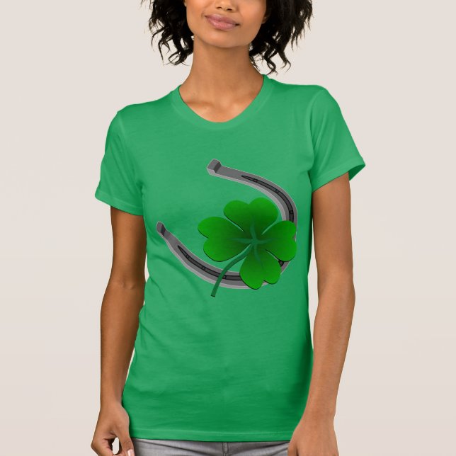 Lucky Irish Women's Shirt St. Patrick's Lady Shirt (Front)