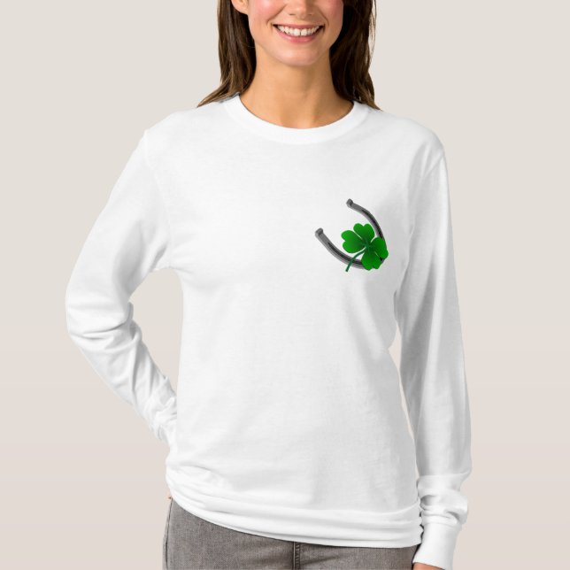 Lucky Irish Women's Shirt St. Patrick's Lady Shirt (Front)