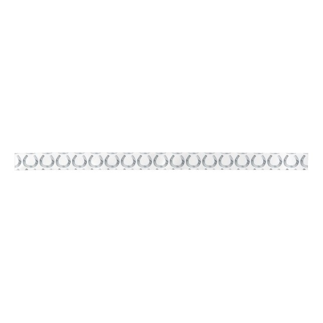 Lucky Isolated Metal Horseshoe Satin Ribbon (Front)