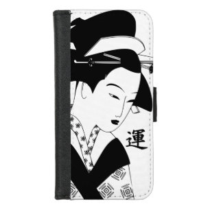 Lucky Japanese Woman iPhone 8/7 Wallet Case