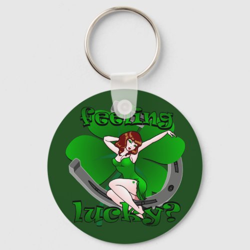 Lucky Keychain Retro Pin_up Key Chain  Gifts