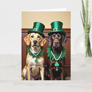 Lucky Labs St Patricks Day Card