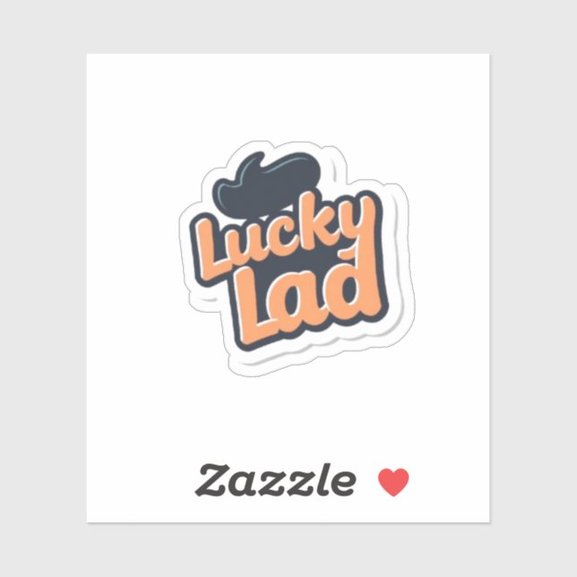 Lucky Lad St Patricks Day Kids Shamrock Sticker (Sheet)
