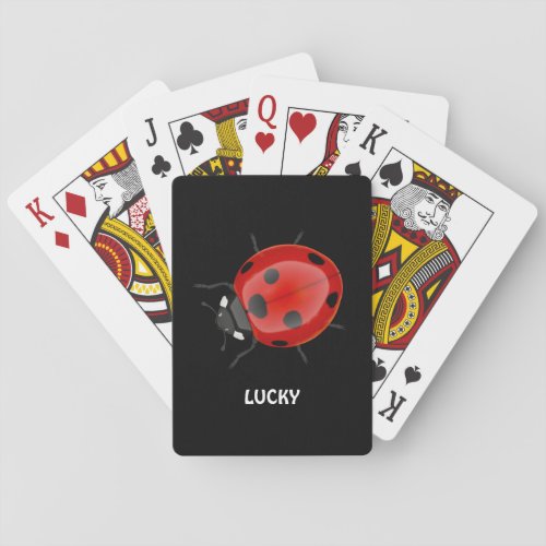 Lucky Lady Bug Playing Cards