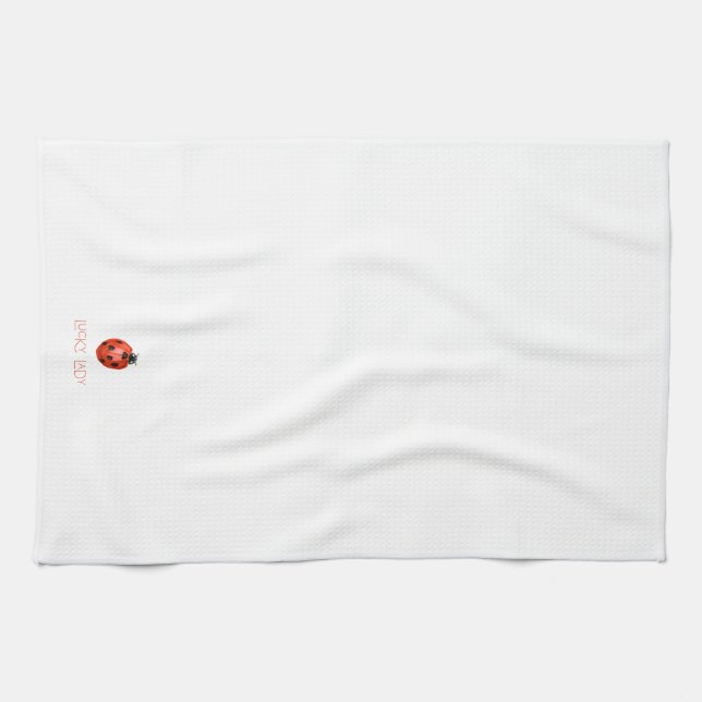 "Lucky Lady" Ladybug Kitchen Towel (Horizontal)