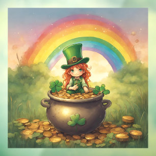 Lucky Lady Leprechaun Window Cling