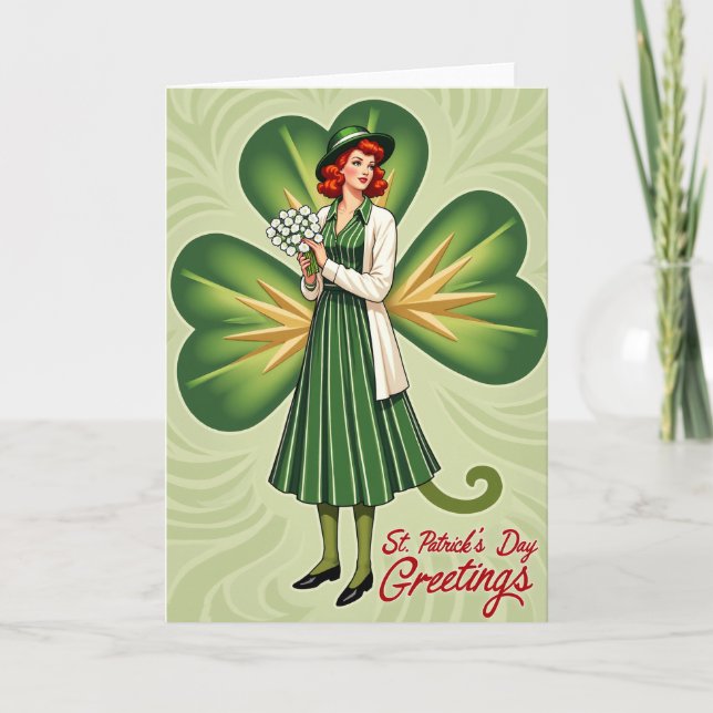Lucky Lady St Patricks Day Card (Front)