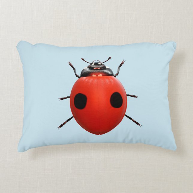 Lucky Ladybug Accent Pillow (Front)