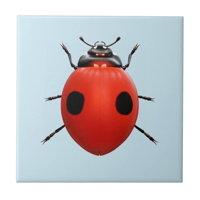 Lucky Ladybug Ceramic Tile (Front)