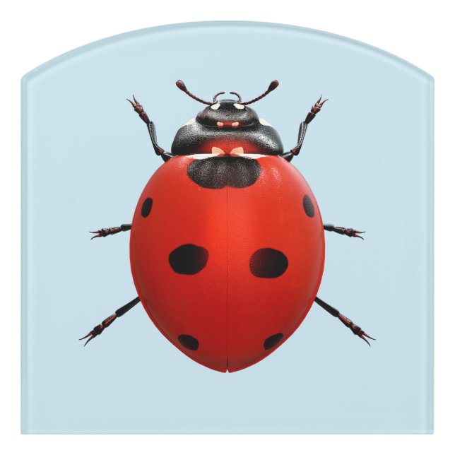 Lucky Ladybug Door Sign (Contour Front)