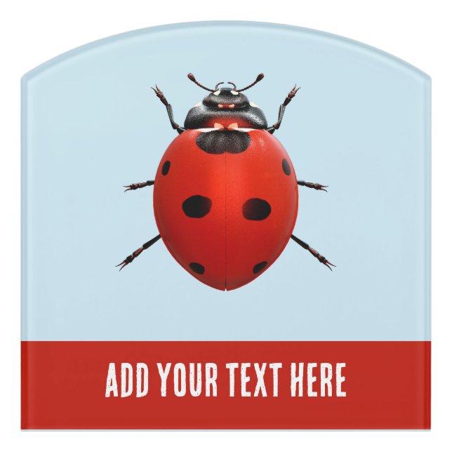 Lucky Ladybug Door Sign (Contour Front)