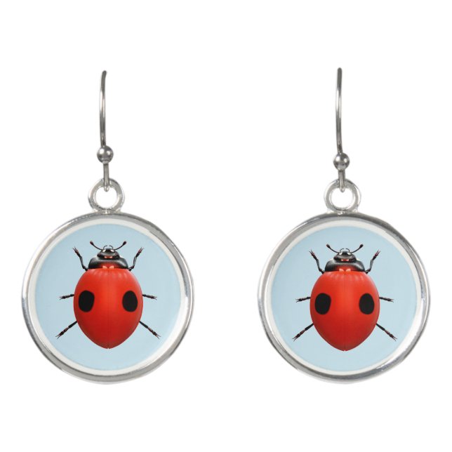 Lucky Ladybug Earrings (Front)