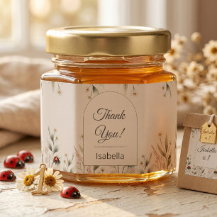 Lucky Ladybug First Birthday Honey Jar Favors