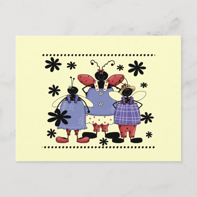 Lucky Ladybug Friends Tshirts and Gifts Postcard (Front)