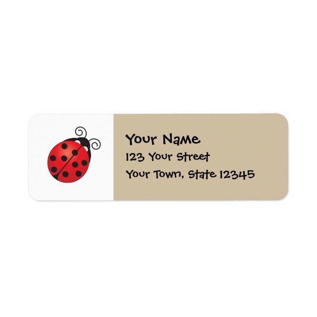 Lucky Ladybug Label (Front)