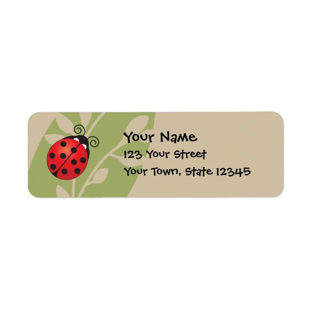 Lucky Ladybug Label (Front)