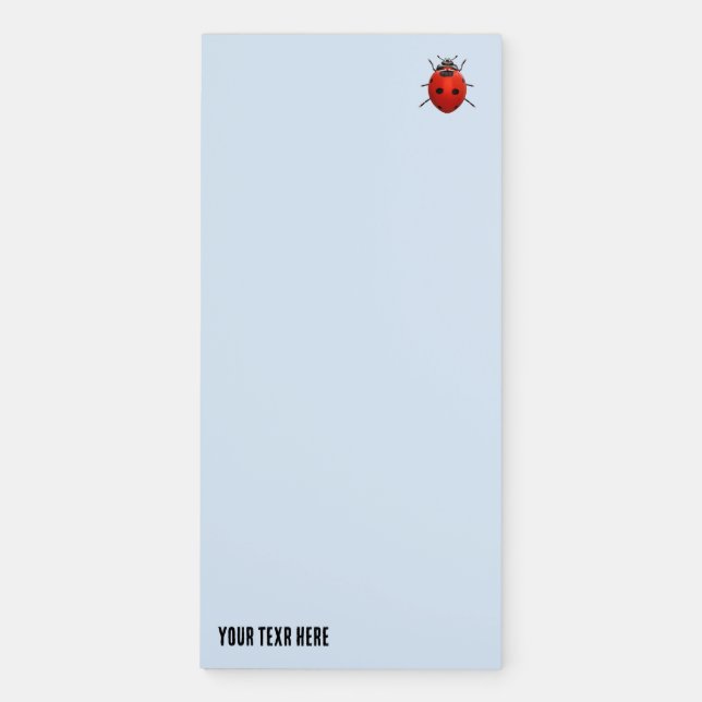 Lucky Ladybug Magnetic Notepad (Front)