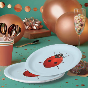 Lucky Ladybug Paper Plates