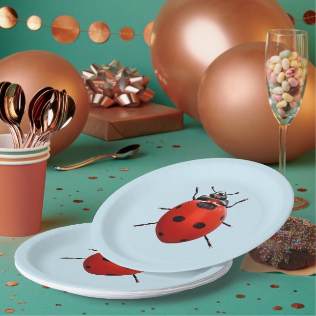 Lucky Ladybug Paper Plates (Multi)