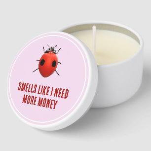 Lucky Ladybug Quote Mini Candle Favors