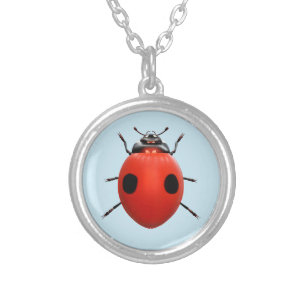 Lucky Ladybug Silver Plated Necklace