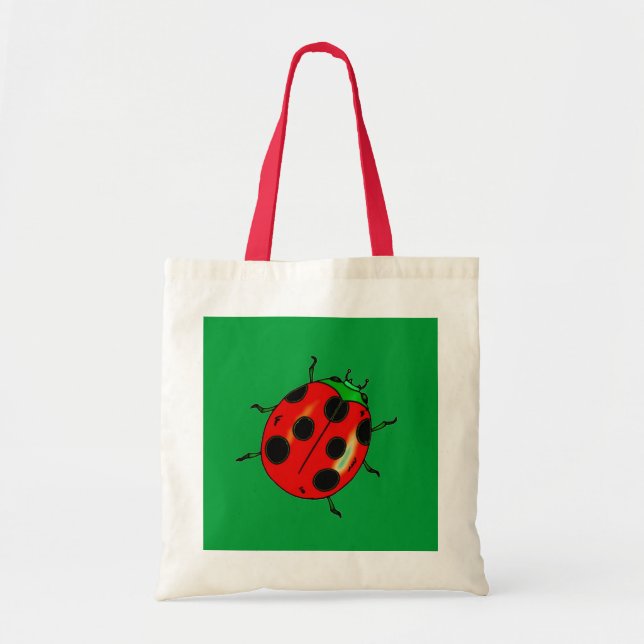 Lucky LadyBug Tote Bag (Front)
