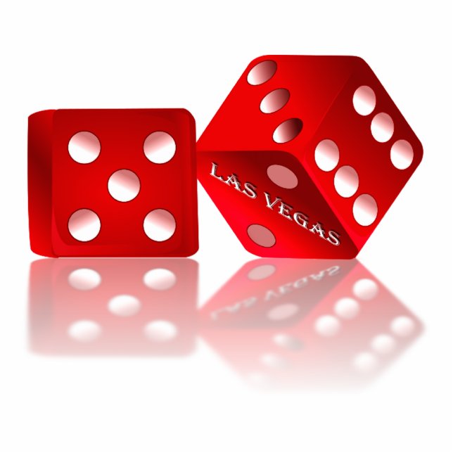 Lucky Las Vegas Dice Ornament (Front)
