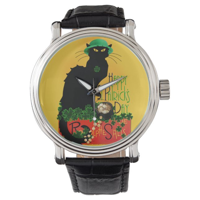 Lucky Le Chat Noir St. Patrick's Day Watch (Front)