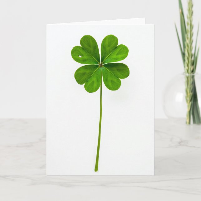 Lucky Leaf Clover Art Card (Front)
