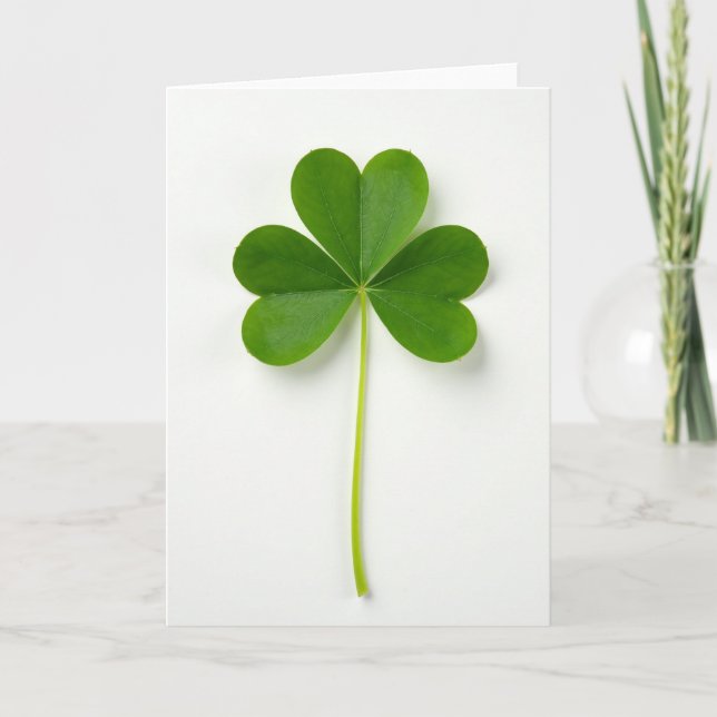 Lucky Leaf Greeting Card (Front)