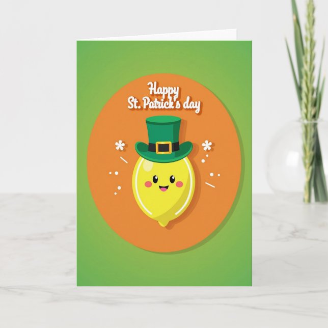 Lucky Lemon St Patricks Day Card (Front)