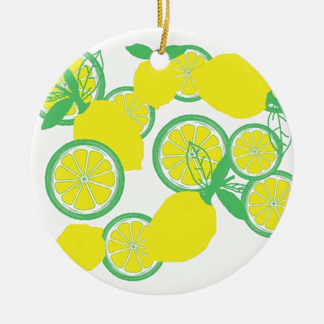 Lucky Lemons Organic Funky Ornament (Front)