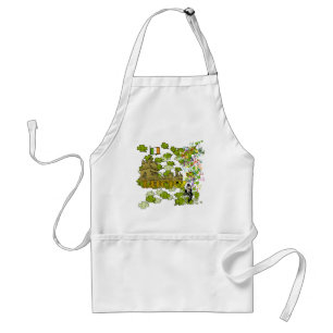 Lucky Leprechaun and His Irish Castle Adult Apron