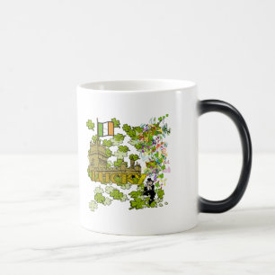 Lucky Leprechaun and His Irish Castle Color Morph Mug