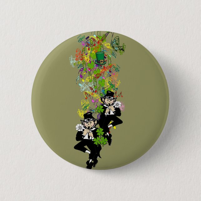 Lucky Leprechaun Button (Front)