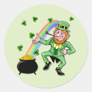 Lucky Leprechaun Classic Round Sticker