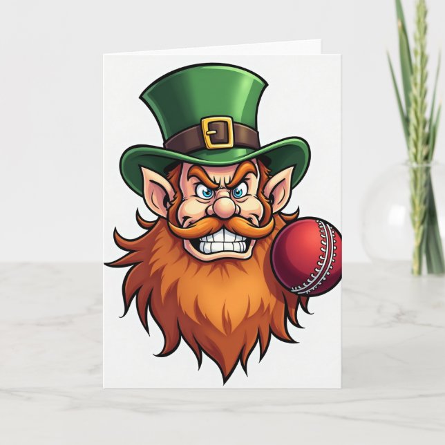 Lucky Leprechaun Cricket Card (Front)