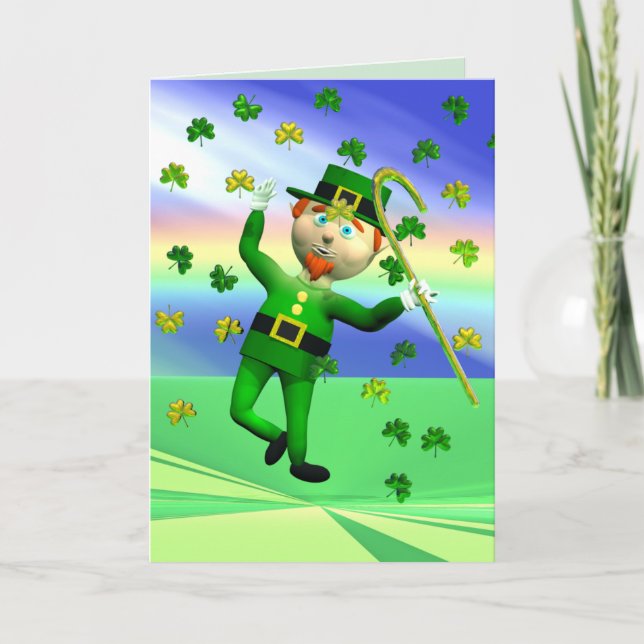 Lucky Leprechaun Dance Card (Front)
