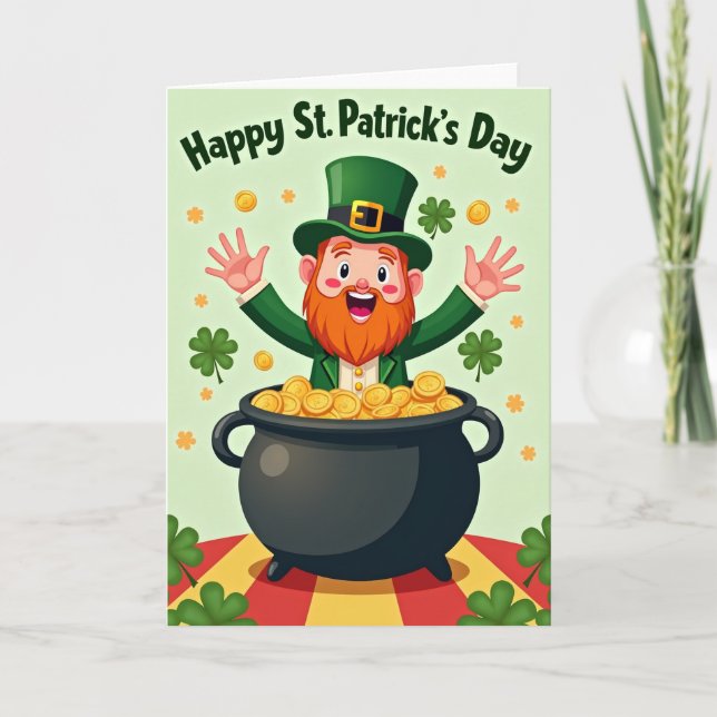 Lucky Leprechaun Day Card (Front)
