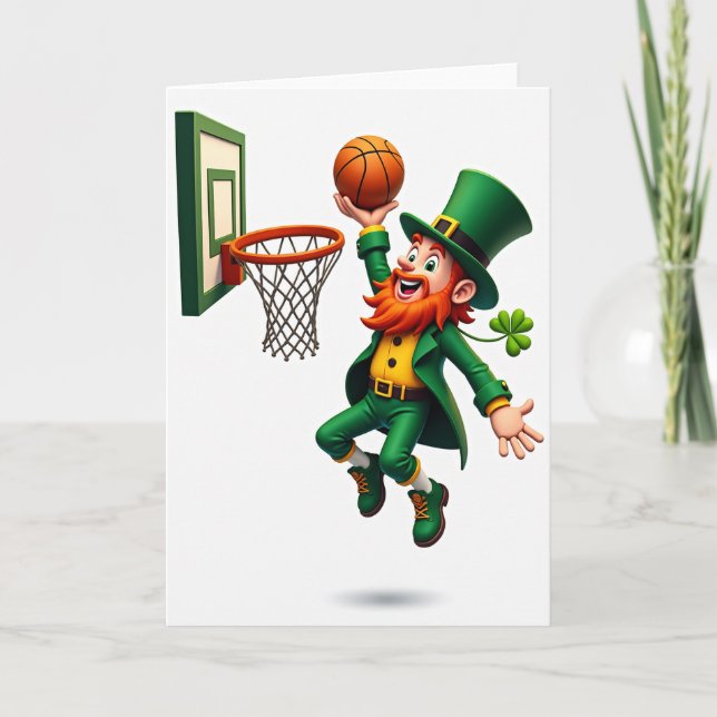 Lucky Leprechaun Dunk Card (Front)