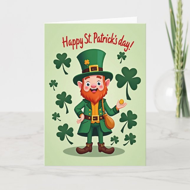 Lucky Leprechaun For Partner Card (Front)