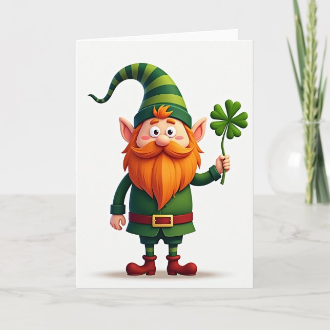 Lucky Leprechaun Fortune Card (Front)