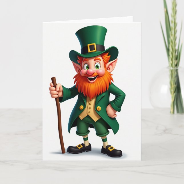 Lucky Leprechaun Fun Day Card (Front)