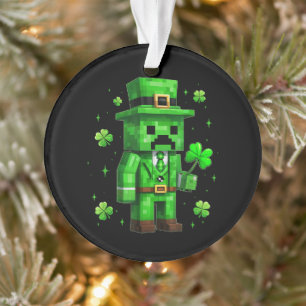 Lucky Leprechaun Funny St Patrick's Day Video Game Ornament