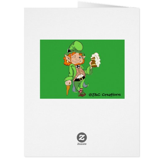 Lucky Leprechaun Giant St. Patrick's Greeting Card (Back)