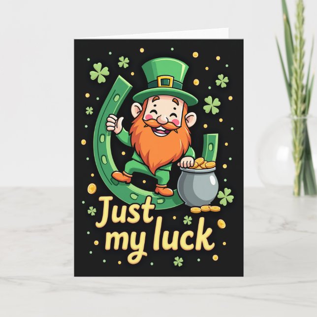 Lucky Leprechaun Gold Foil Card (Front)