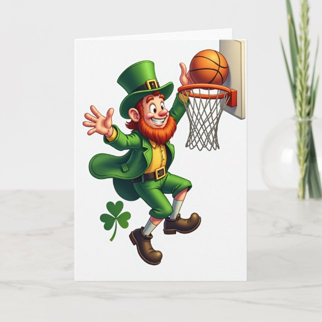 Lucky Leprechaun Hoop Shot Card (Front)