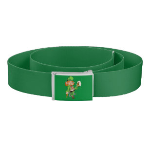 Lucky Leprechaun Kelly Green Casual Belt