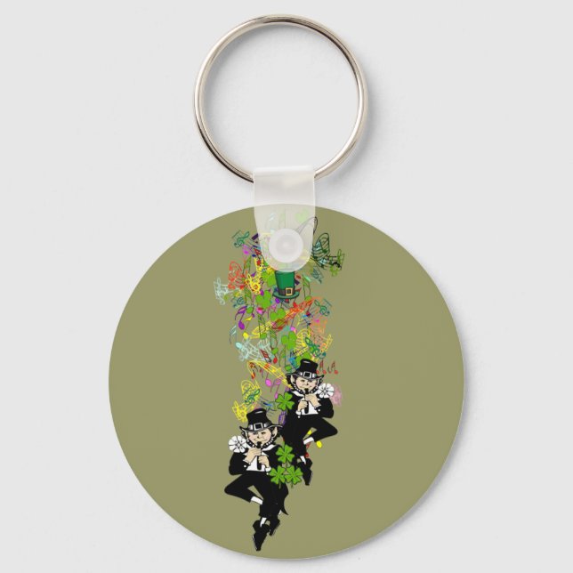 Lucky Leprechaun Keychain (Front)